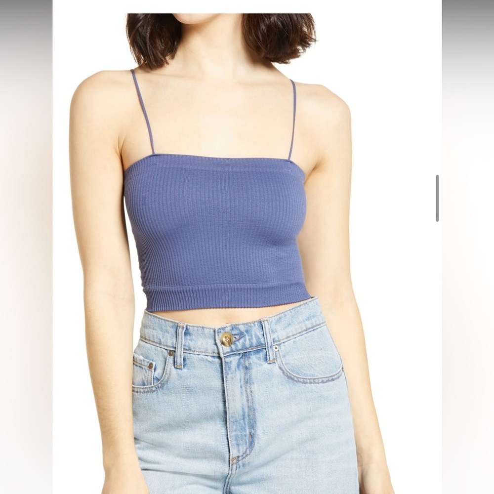 Ribbed Purple Tube Top